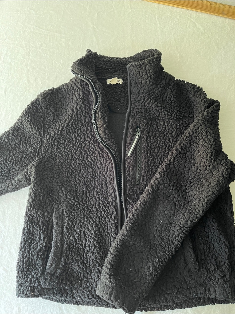 Garage Black Teddy Sherpa Jacket - Size M - Fall wear